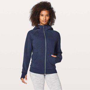 ✨LIKE NEW✨ Lululemon Scuba Hoodie Light Cotton Fleece Sz 8 Heathered Hero Blue
